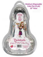 Disposable Bachelorette Party Penis Cake Molds - Foil Pecker Cake Tins